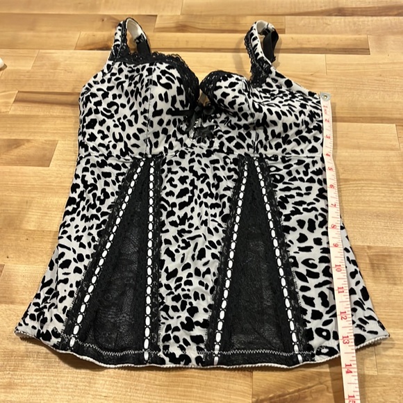 FREDERIKS CORSET Animal print blk lacy inserts women - Picture 7 of 11